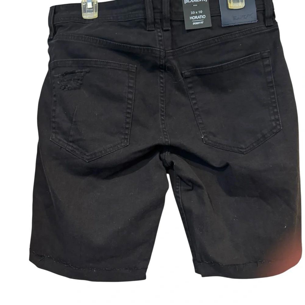 Men Blank NYC Black Jean Shorts Casual Denim